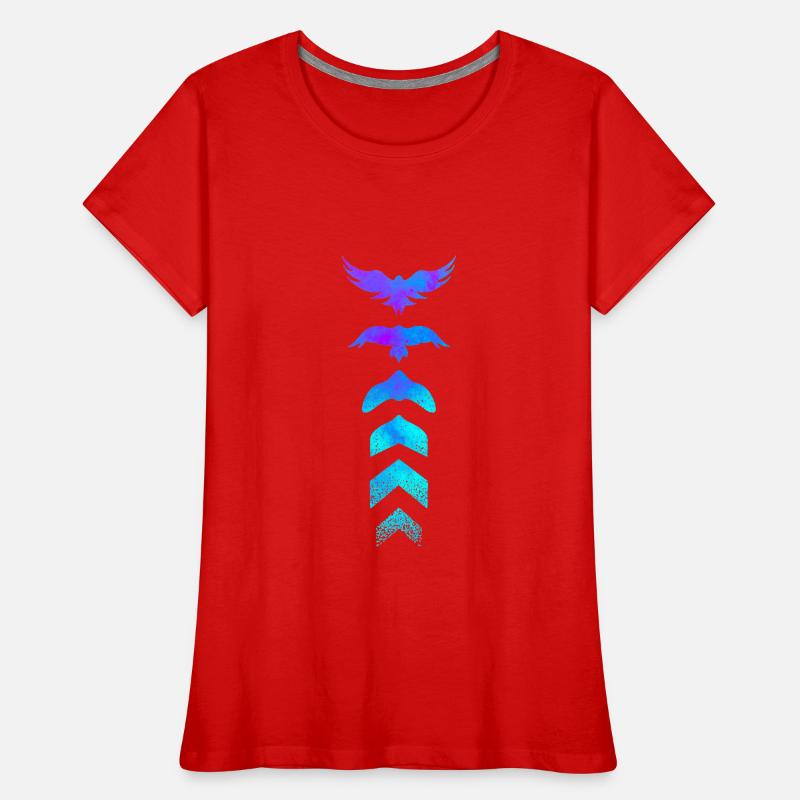 Evolution oiseau silhouette T-shirt bio Premium Femme