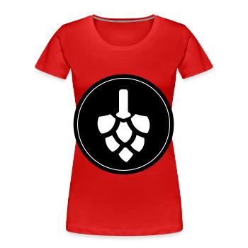 Bier Hopfen - Frauen Premium Bio T-Shirt - Rot - Vorne - Mia (176cm)