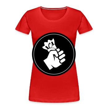 Spike grill icon - Women's Premium Organic T-Shirt - red - Front - Mia (176cm)