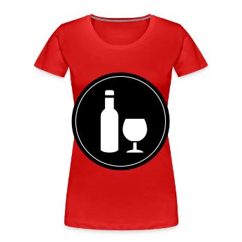 Vin Rouge - T-shirt bio Premium Femme - rouge - Devant - Mia (176cm)