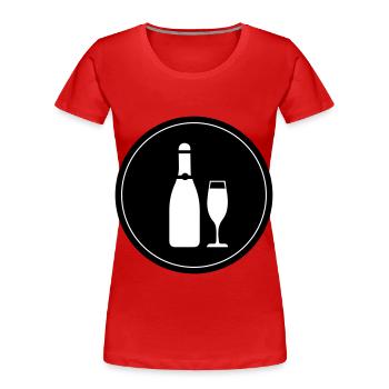 Symbole du vin rouge - T-shirt bio Premium Femme - rouge - Devant - Mia (176cm)