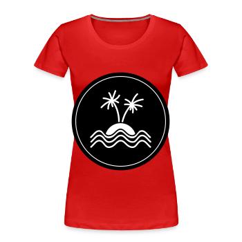 Symbole de Palm Island - T-shirt bio Premium Femme - rouge - Devant - Mia (176cm)