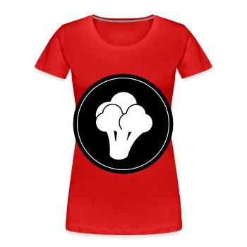 Brokkoli Gemüse - Frauen Premium Bio T-Shirt - Rot - Vorne - Mia (176cm)
