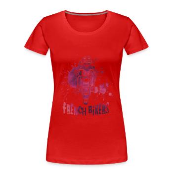 Bikers made in France - Women's Premium Organic T-Shirt - red - Front - Mia (176cm)