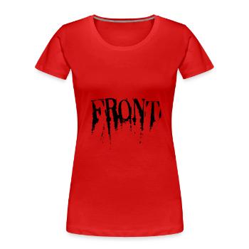 Stirn - Frauen Premium Bio T-Shirt - Rot - Vorne - Mia (176cm)