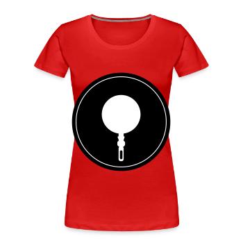 Chef de cuisine Pan - T-shirt bio Premium Femme - rouge - Devant - Mia (176cm)
