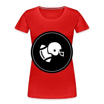 Icône du football - T-shirt bio Premium Femme - rouge - Devant - Mia (176cm)