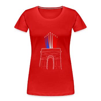 Patrouille de France PAF - T-shirt bio Premium Femme - rouge - Devant - Mia (176cm)