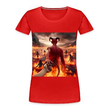 Folge mir in den Abgrund - Infernal Devil's Pact #18 - Frauen Premium Bio T-Shirt - Rot - Vorne - Mia (176cm)