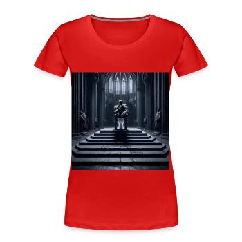Fart Souls - Hollow Knight on Porcelain Throne #12 - Women's Premium Organic T-Shirt - red - Front - Mia (176cm)