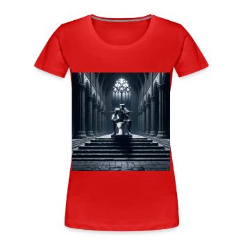 Fart Souls - Hollow Knight on Porcelain Throne #10 - Women's Premium Organic T-Shirt - red - Front - Mia (176cm)