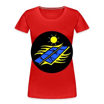 Photovoltaik Solar Energie - Frauen Premium Bio T-Shirt - Rot - Vorne - Mia (176cm)