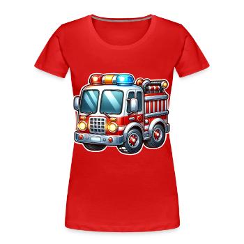 Fire brigade - Women's Premium Organic T-Shirt - red - Front - Mia (176cm)