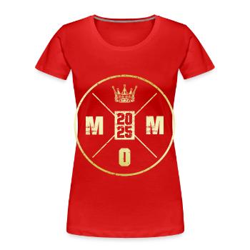 Maman 2025 Maman de maternité - T-shirt bio Premium Femme - rouge - Devant - Mia (176cm)