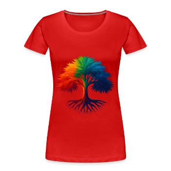 WPAP Style - Yew - Women's Premium Organic T-Shirt - red - Front - Mia (176cm)