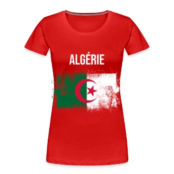 Algerien - Frauen Premium Bio T-Shirt - Rot - Vorne - Mia (176cm)