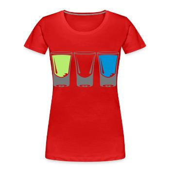 shooter glas alkohol - Frauen Premium Bio T-Shirt - Rot - Vorne - Mia (176cm)