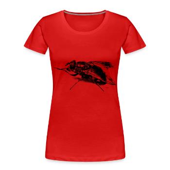 The fly - Women's Premium Organic T-Shirt - red - Front - Mia (176cm)