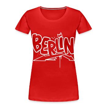 Berlin Graffiti - T-shirt bio Premium Femme - rouge - Devant - Mia (176cm)