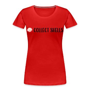collect shells - Shell statement shirt - Women's Premium Organic T-Shirt - red - Front - Mia (176cm)