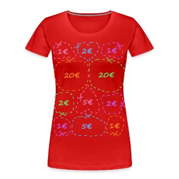Junggesellinnenabschied - Frauen Premium Bio T-Shirt - Rot - Vorne - Mia (176cm)