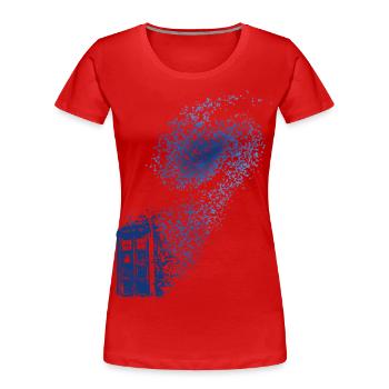 TARDIS: Time and Relative Dimension in Space - Women's Premium Organic T-Shirt - red - Front - Mia (176cm)