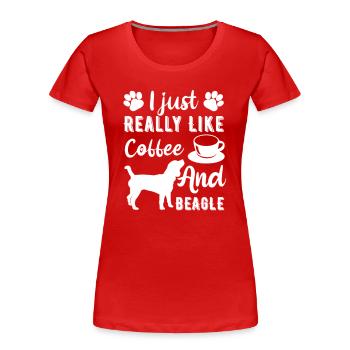 Beagle Beagle Hund Beagle Welpe Beagle Halter - Frauen Premium Bio T-Shirt - Rot - Vorne - Mia (176cm)