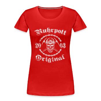 2003 Geburtstag Ruhrpott Original Schädel - Frauen Premium Bio T-Shirt - Rot - Vorne - Mia (176cm)
