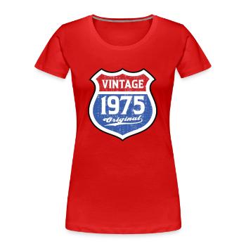 1975 Geburtstag Route Vintage Original - Frauen Premium Bio T-Shirt - Rot - Vorne - Mia (176cm)