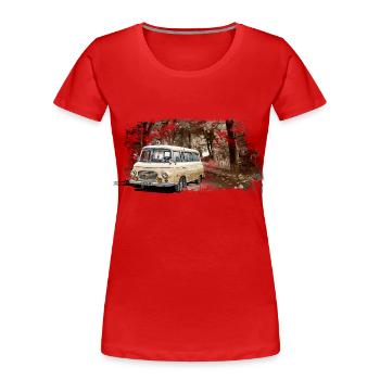 B1000 smh - Frauen Premium Bio T-Shirt - Rot - Vorne - Mia (176cm)