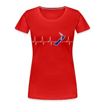 J’adore la Nouvelle-Zélande - New Zealand - - T-shirt bio Premium Femme - rouge - Devant - Mia (176cm)
