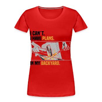 Schmieden - Frauen Premium Bio T-Shirt - Rot - Vorne - Mia (176cm)