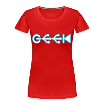 Geek - T-shirt bio Premium Femme - rouge - Devant - Mia (176cm)