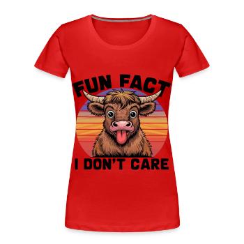 Drôle Highland vache langue de langue design pour animal - T-shirt bio Premium Femme - rouge - Devant - Mia (176cm)