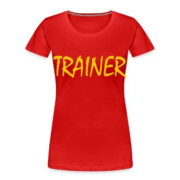 TRAINER - Frauen Premium Bio T-Shirt - Rot - Vorne - Mia (176cm)