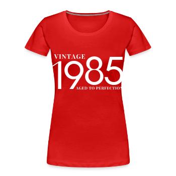 1985 legend - Women's Premium Organic T-Shirt - red - Front - Mia (176cm)