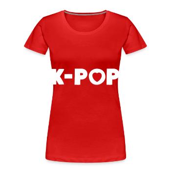 K-Pop Korean Pop Music Lover - Women's Premium Organic T-Shirt - red - Front - Mia (176cm)