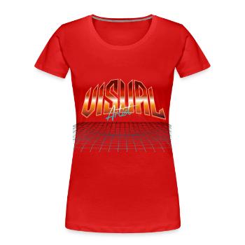Plasticien - T-shirt bio Premium Femme - rouge - Devant - Mia (176cm)