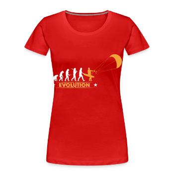 Kitesurf - evolution - T-shirt bio Premium Femme - rouge - Devant - Mia (176cm)