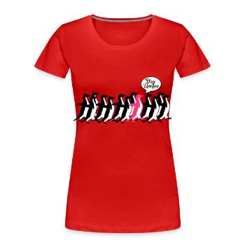 stay unique - Frauen Premium Bio T-Shirt - Rot - Vorne - Mia (176cm)