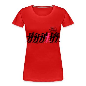 stay unique - Frauen Premium Bio T-Shirt - Rot - Vorne - Mia (176cm)