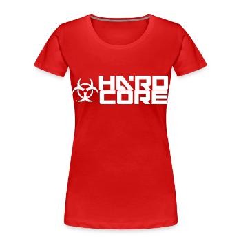 hard-core5 - Women's Premium Organic T-Shirt - red - Front - Mia (176cm)