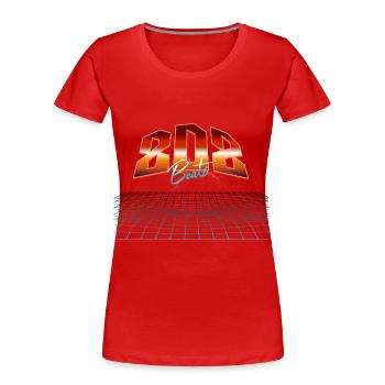 808 Synthétiseur Boîte à Rythmes Analogique - T-shirt bio Premium Femme - rouge - Devant - Mia (176cm)