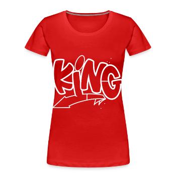 Roi - T-shirt bio Premium Femme - rouge - Devant - Mia (176cm)