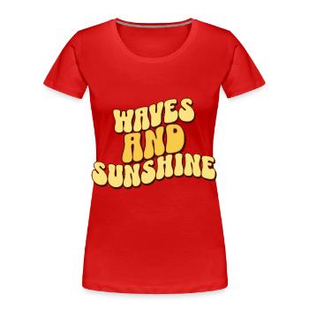 Kitesurf Kitesurfer Kiteboard - Frauen Premium Bio T-Shirt - Rot - Vorne - Mia (176cm)