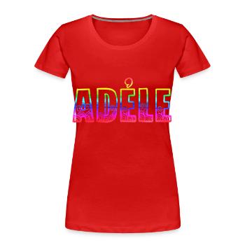 adéle rs regenbogen - Frauen Premium Bio T-Shirt - Rot - Vorne - Mia (176cm)