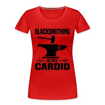 Forger des proverbes - T-shirt bio Premium Femme - rouge - Devant - Mia (176cm)