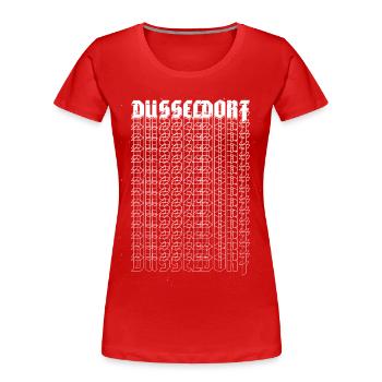Düsseldorf Allemagne City Font Skyline - T-shirt bio Premium Femme - rouge - Devant - Mia (176cm)
