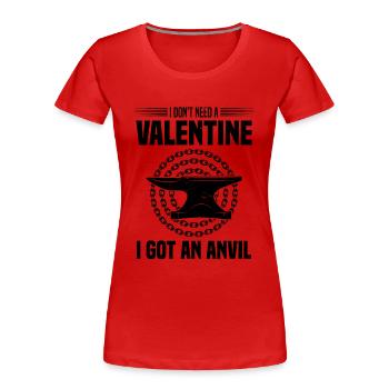 Schmied - Frauen Premium Bio T-Shirt - Rot - Vorne - Mia (176cm)
