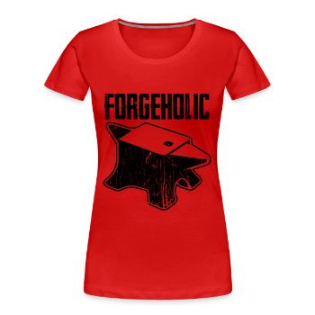 Schmied - Frauen Premium Bio T-Shirt - Rot - Vorne - Mia (176cm)